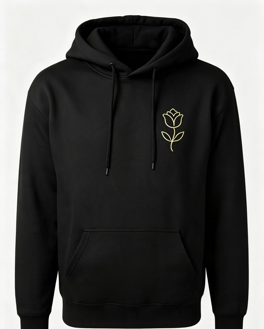Flower and print hoodie
