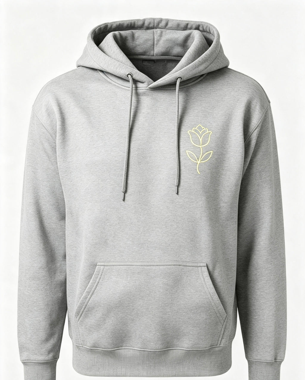 Flower and print hoodie