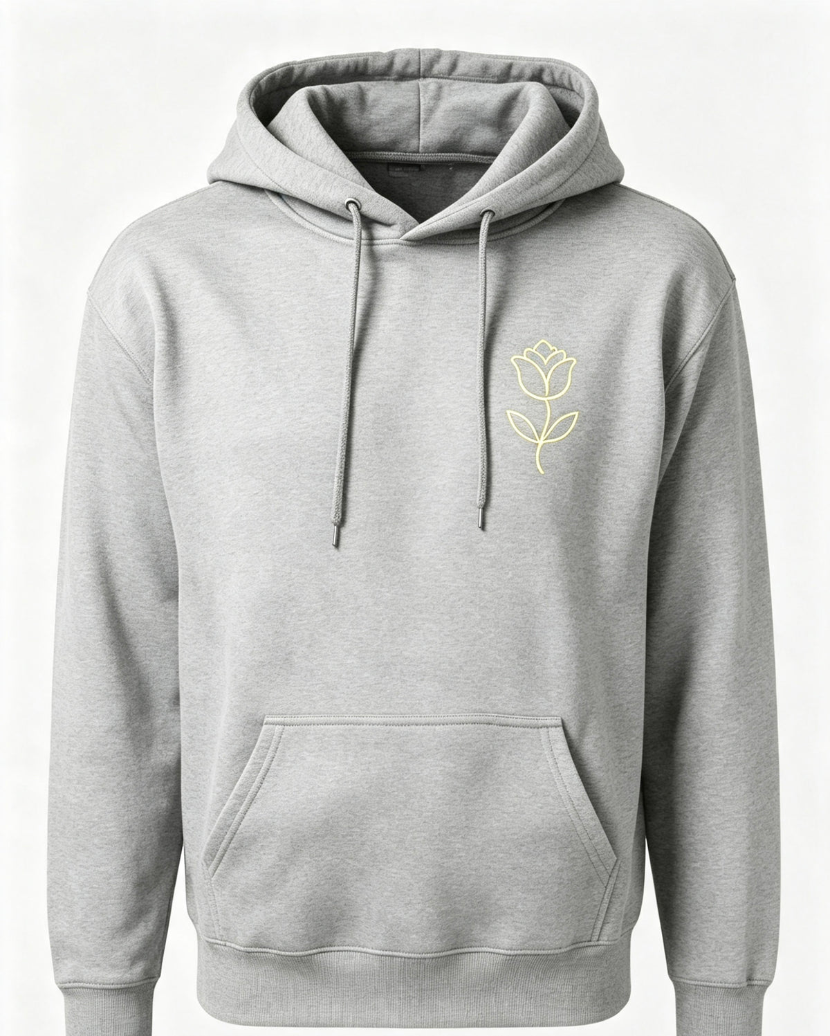 Flower and print hoodie