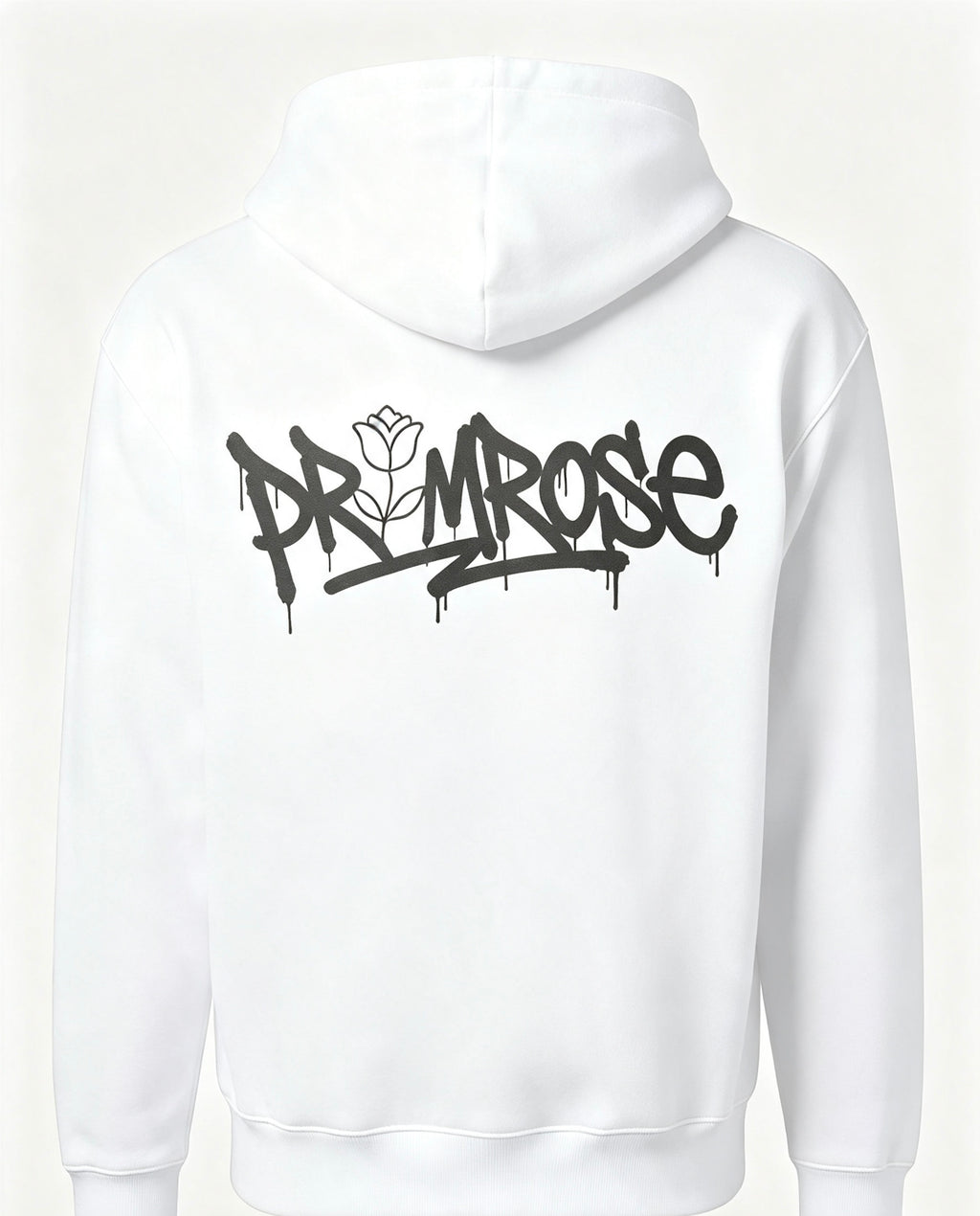 Flower and print hoodie