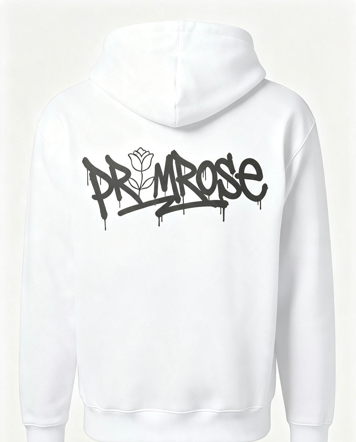 Flower and print hoodie