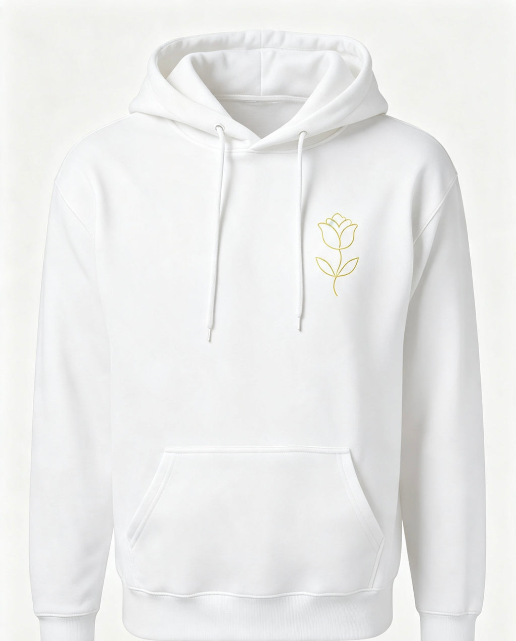 Flower and print hoodie