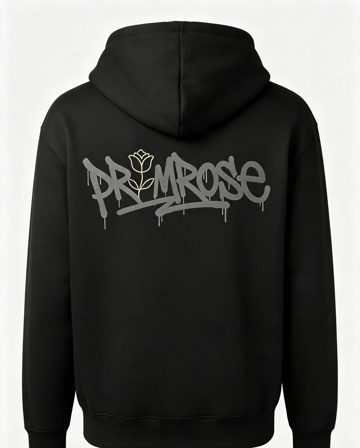 Flower and print hoodie