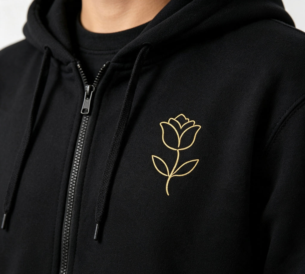 Zipped primrose hoodie