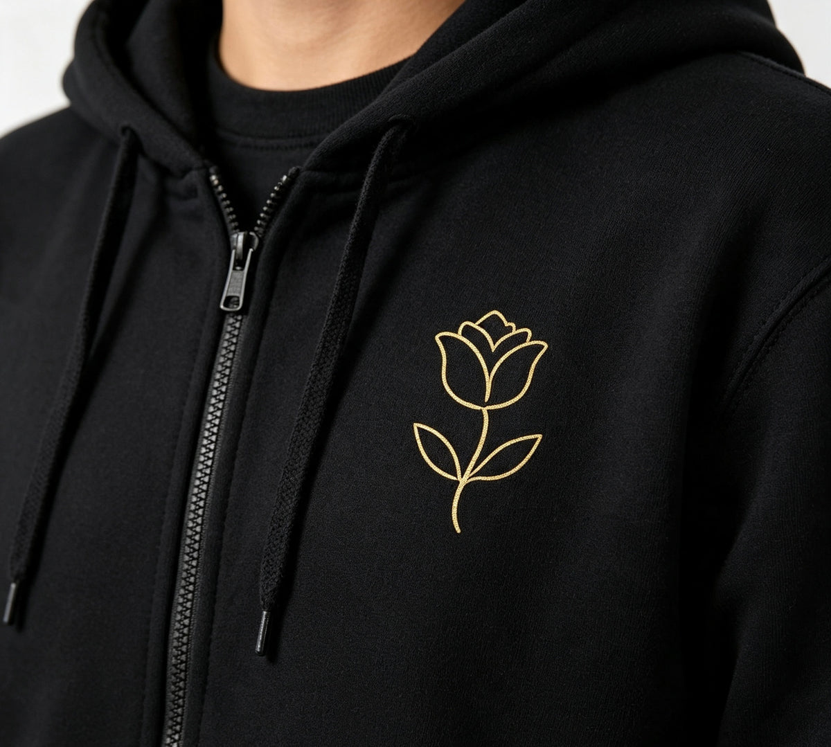 Zipped primrose hoodie